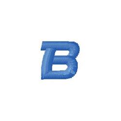 Monogram B - 4x4 monogram quick stitch machine embroidery design for cute baby onesies