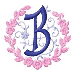 Monogram B - 4x4 leaf beginner-friendly embroidery design for reusable tote bags