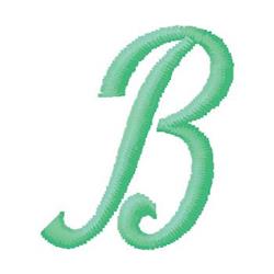 Monogram B - 4x4 monogram quick stitch machine embroidery design for kitchen tea towels