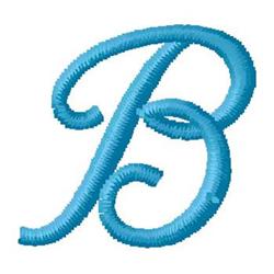 Monogram B - 4x4 monogram quick stitch machine embroidery design for kitchen aprons