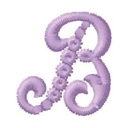 quick stitch monogram machine embroidery pattern - Monogram B for kitchen tea towels