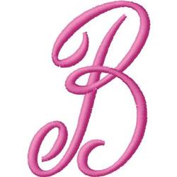 Monogram B - 4x4 monogram quick stitch machine embroidery design for reusable tote bags