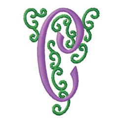 monogram quick stitch machine embroidery - Monogram C for patchwork quilt blocks