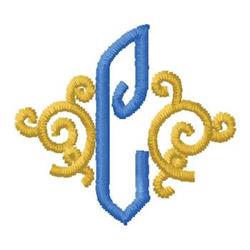 monogram quick stitch machine embroidery - Monogram C perfect for reusable tote bags