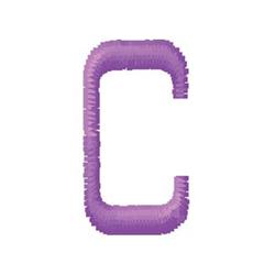 quick stitch monogram machine embroidery pattern - Monogram C for kitchen tea towels