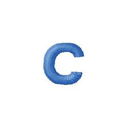 quick stitch monogram machine embroidery pattern - Monogram C for kitchen tea towels