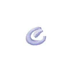 Monogram C - 4x4 monogram quick stitch embroidery design for decorative pillow covers