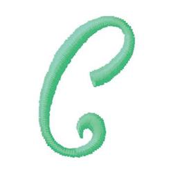 quick stitch monogram machine embroidery pattern - Monogram C for cute baby onesies