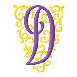 beginner-friendly monogram machine embroidery pattern - Monogram D for decorative pillow covers