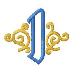 Monogram D - 4x4 monogram quick stitch machine embroidery design for kitchen tea towels