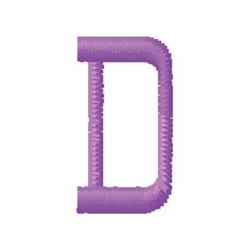 monogram quick stitch machine embroidery - Monogram D perfect for reusable tote bags