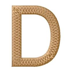 quick stitch monogram machine embroidery pattern - Monogram D for decorative pillow covers