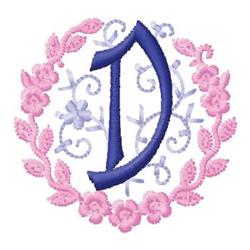 leaf beginner-friendly machine embroidery - Monogram D perfect for kitchen aprons