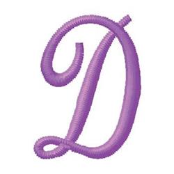 Monogram D - 4x4 monogram quick stitch machine embroidery design for reusable tote bags