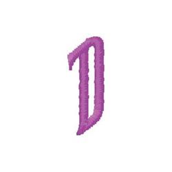 Monogram D - 4x4 monogram quick stitch machine embroidery design for kitchen tea towels