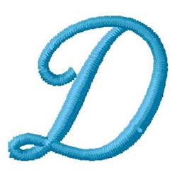 monogram quick stitch machine embroidery - Monogram D for decorative pillow covers