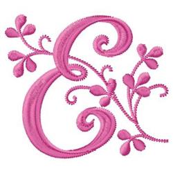Monogram E - 4x4 monogram beginner-friendly embroidery design for reusable tote bags