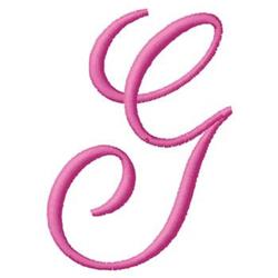 monogram quick stitch machine embroidery - Monogram G for patchwork quilt blocks