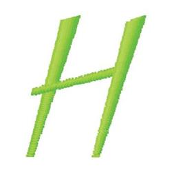 quick stitch monogram machine embroidery pattern - Monogram H for decorative pillow covers