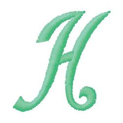 Monogram H - 4x4 monogram quick stitch machine embroidery design for reusable tote bags