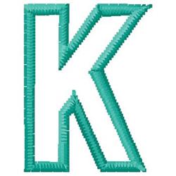 Monogram K - 4x4 monogram quick stitch machine embroidery design for kitchen tea towels