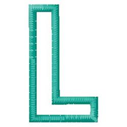 quick stitch monogram machine embroidery pattern - Monogram L for decorative pillow covers