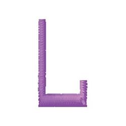 quick stitch monogram machine embroidery pattern - Monogram L for kitchen aprons