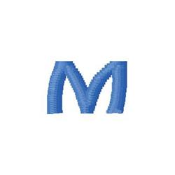 monogram quick stitch machine embroidery - Monogram M for decorative pillow covers