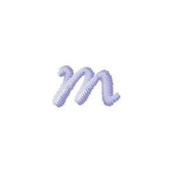 quick stitch monogram machine embroidery pattern - Monogram M for decorative pillow covers