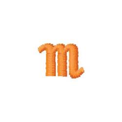 Monogram M - 4x4 monogram quick stitch machine embroidery design for cute baby onesies