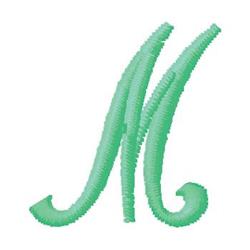 monogram quick stitch machine embroidery - Monogram M perfect for reusable tote bags