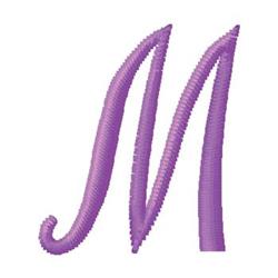 Monogram M - 4x4 monogram quick stitch machine embroidery design for reusable tote bags