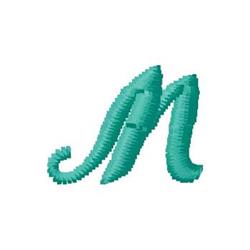 Monogram M - 4x4 monogram quick stitch machine embroidery design for kitchen aprons