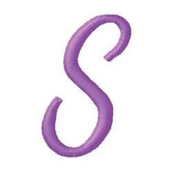 Monogram S - 4x4 monogram quick stitch machine embroidery design for cute baby onesies