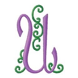 monogram quick stitch machine embroidery - Monogram U perfect for kitchen aprons