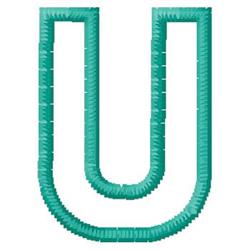 Monogram U - 4x4 monogram quick stitch embroidery design for Personalized Mugs