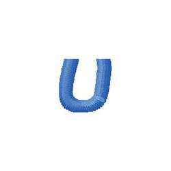quick stitch monogram machine embroidery pattern - Monogram U for decorative pillow covers