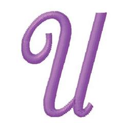 monogram quick stitch machine embroidery - Monogram U for patchwork quilt blocks