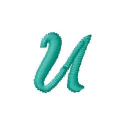 monogram quick stitch machine embroidery - Monogram U perfect for cute baby onesies