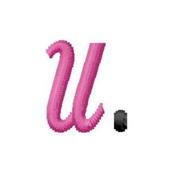 quick stitch monogram machine embroidery pattern - Monogram U for cute baby onesies