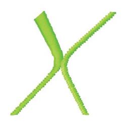 monogram quick stitch machine embroidery - Monogram X for decorative pillow covers