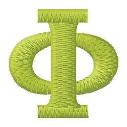 Phi - 4x4 phi quick stitch machine embroidery design perfect for reusable tote bags