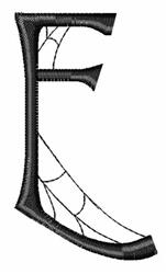 Cobweb E - 4x4 spider quick stitch machine embroidery design for Halloween Costumes
