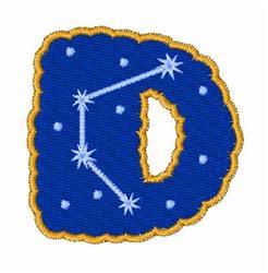 Constellation Font D - 4x4 star beginner-friendly embroidery design for reusable tote bags