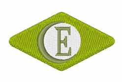 Retro Sign E - 4x4 sign quick stitch embroidery design for decorative pillow covers