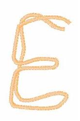 quick stitch scribble machine embroidery pattern - Scribble e for reusable tote bags