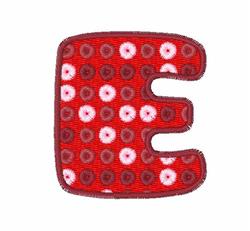 beginner-friendly sequin machine embroidery pattern - Sequin E for kitchen tea towels