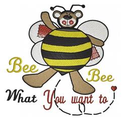 bear detailed machine embroidery - Bee Yourself Bear perfect for cute baby onesies