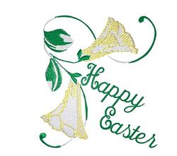 Easter Flower Corner - 4x4 leaf beginner-friendly embroidery design for kitchen tea towels