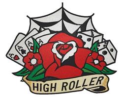 rose detailed machine digital embroidery - High Roller perfect for reusable tote bags